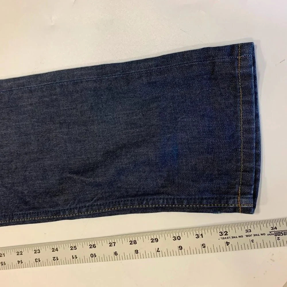 Current Elliott Men's The Slim Taper Distressed Mid Rise In Cove Jeans SZ 29x33 - Picture 14 of 14